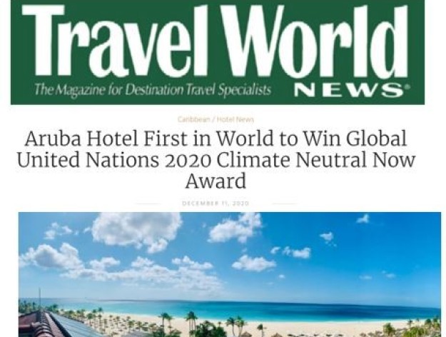 Travel World News - United Nations Climate Neutral Now Award